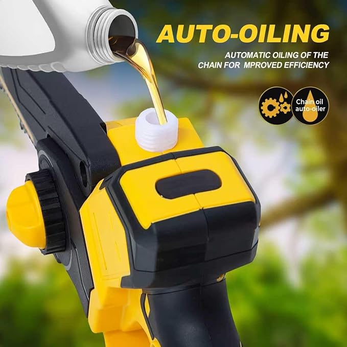 Cordless Mini Chainsaw 8 Inch for Dewalt 20V MAX Battery Powered (NO Battery), Electric Cordless Hand Chainsaw, Portable Small Rechargeable Pruning Chain Saw for Wood Cut Tree Trimming
