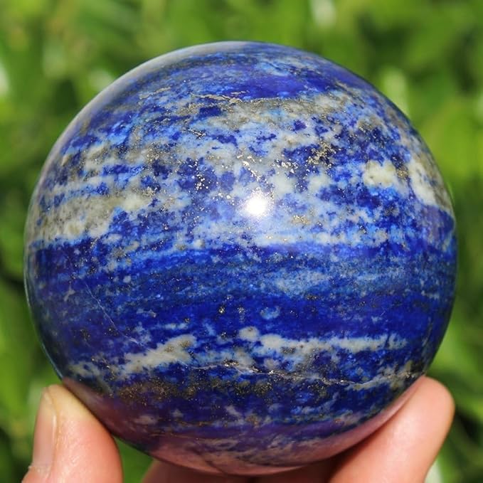 6-7CM/2.36-2.76inch Natural Crystal Ball Lapis Lazuli Polished Divination Ball Decorative Sphere Reiki Healing Crystals Ball Healing Stone Crafts(Lapis Lazuli, 60-70mm)