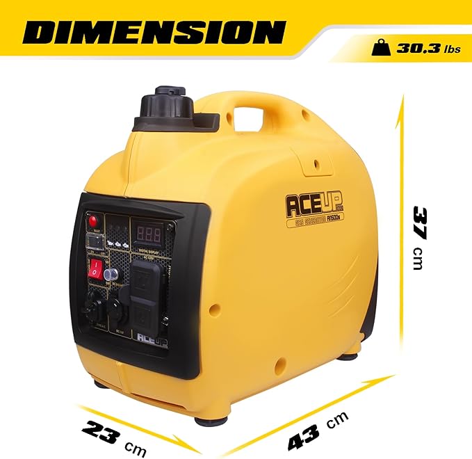 Aceup Energy 1500 Watt Portable Inverter Generator, Gas Powered Generator Ultra- Quiet for Home, EPA Compliant