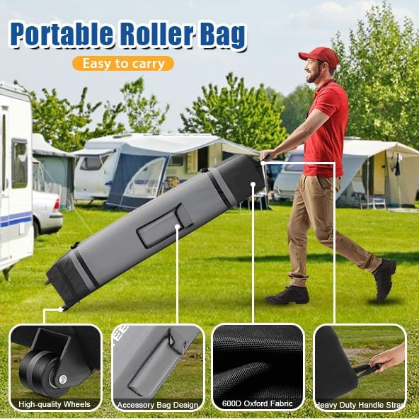 HOTEEL 10x15 Pop up Canopy Tent for Parties, Heavy Duty Easy Setup Tent Without Sidewalls, Outdoor Commercial Instant Gazebo for Wedding Event, with Roller Bag & Sand Bags, Grey(Hexagonal Frame)
