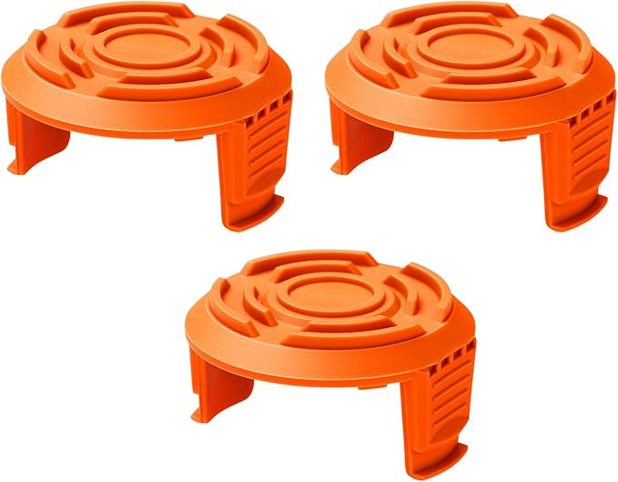 Replacement Spool Cap Covers Compatible with Worx, Trimmer Cap Suitable for Worx Weed Eater String Trimmers WA0010, WA6531 (3-Pack)