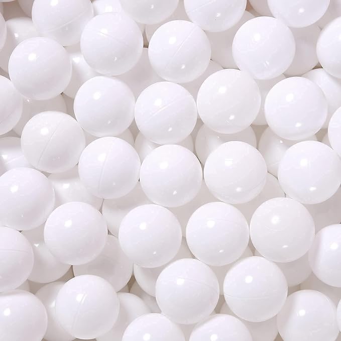 Ball Pit Balls for Kids, Plastic Refill 2.2 Inch Balls, 100 Pack, Bright Colors, Phthalate and BPA Free, Includes a Reusable Storage Bag with Zipper