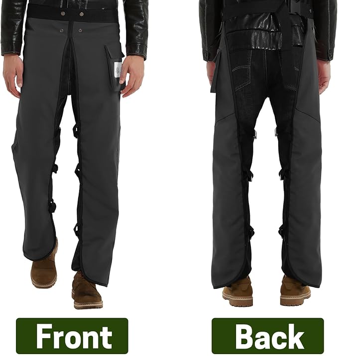 Chainsaw Chaps Apron Wrap 8-layer for Men/Women Loggers Forest Workers Protective Chain Saw Pants Adjustable