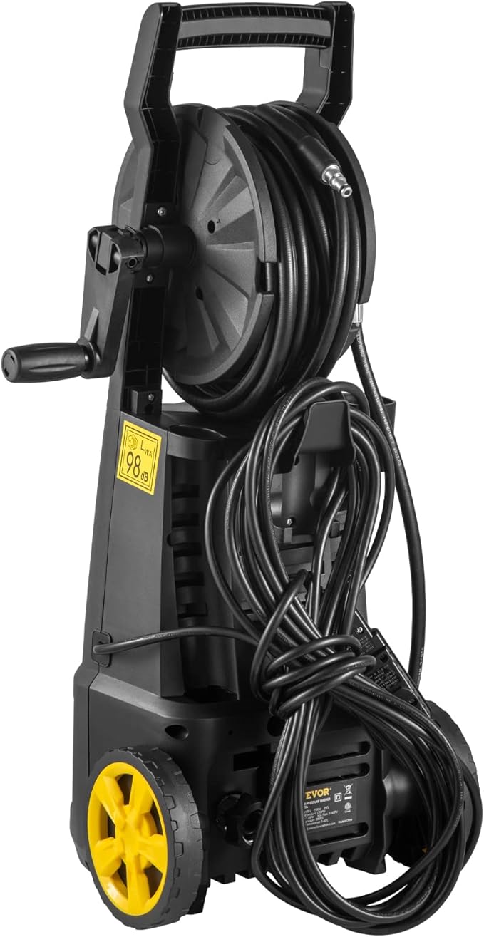 VEVOR Electric Pressure Washer, 2000 PSI, Max. 1.76 GPM Power Washer w/ 30 ft Hose, 5 Quick Connect Nozzles, Foam Cannon, Portable to Clean Patios, Cars, Fences, Driveways, ETL Listed