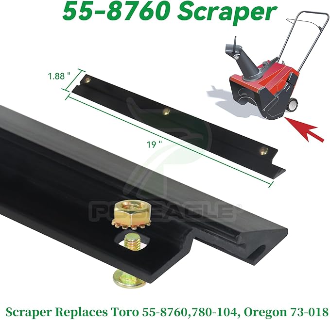 99-9313 Snow Blower Paddles with 55-8760 Scraper Blade 55-9300 Drive Belt Replaces 99 9313 for Toro CCR 2000, CCR 3650, CCR 2400, CCR 2500, CCR 2500R, CCR 3000, CCR 3000R Snowthrowers