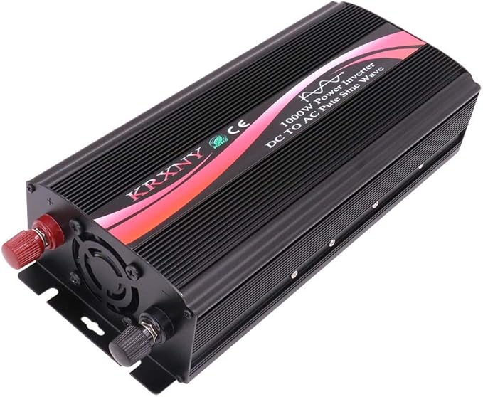 1000W Off Grid Pure Sine Wave Power Inverter 24V DC to 110V 120V AC 60HZ with LED Display US Socket