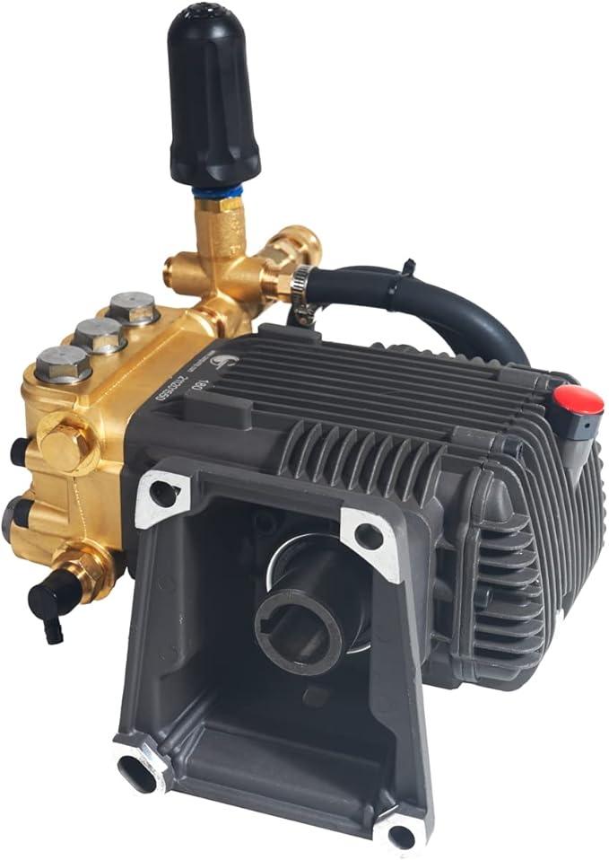 Canpump CE 3648 G Pressure Washer Pump – 3600 PSI, 4.8 GPM, 1″ Shaft, Horizontal, Triplex, Premium External Unloader w/Extended Bypass – Commercial Power Washing – for 13 HP Gas Engines
