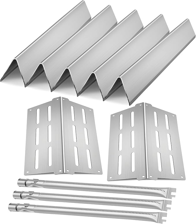 Grill Replacement Parts for Weber Genesis 300 Series Flavorizer Bars Heat Deflector Burner Tube Set Kit for Weber Genesis Grill Parts E310 E320 E330 EP310 EP320 EP330