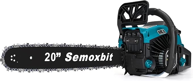 58CC Gas Chainsaw 20 Inch Chain Saw with 2-Cycle Engine,Petrol Handheld Quick Start Technology Gas Powered Chainsaw For Forest, Garden and Farm Tree & Wood Cutting