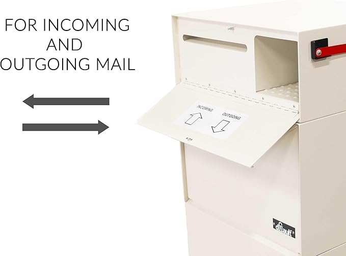dVault® Full Service Vault DVCS0015 Secure Curbside Mailbox/Package Drop with Locking Letterbox (Sand)