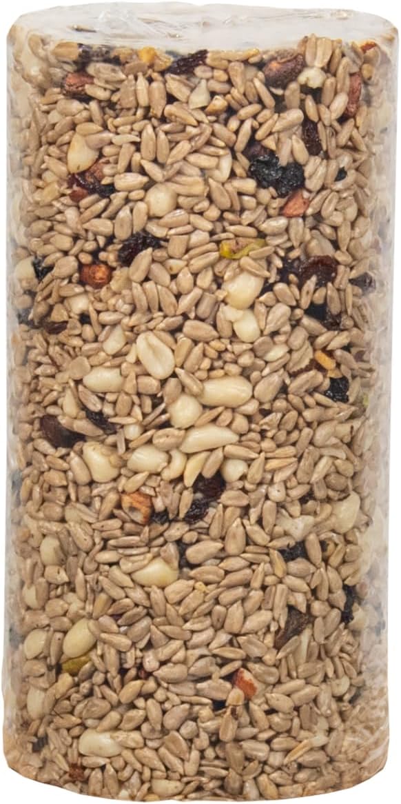 JCs Wildlife No Mess, No Waste Fruit Blend Premium Bird Seed Small Cylinder with Hole, 2 lb (1 Cylinder)