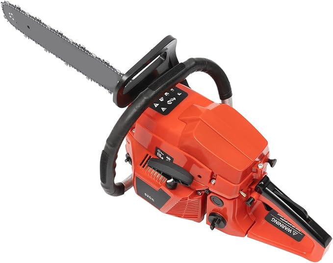 Gas Chainsaw, 2Stroke/4Stroke Gasoline Chainsaw Power Chain Saws Handheld Cordless Petrol Chainsaws For Wood Cutting Forest Felling Tree Pruning Shrub Pruning (2Stroke 20In 2200W 52CC)