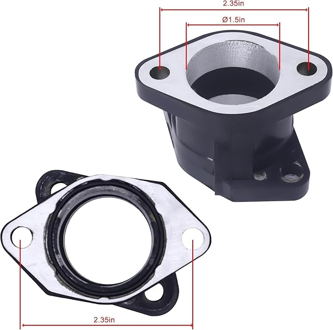 YFM350 Carburetor and Intake Manifold Compatible with Yamaha Warrior 350 YFM350 X 1987-2004 ATV Quad Carb Hand Choke