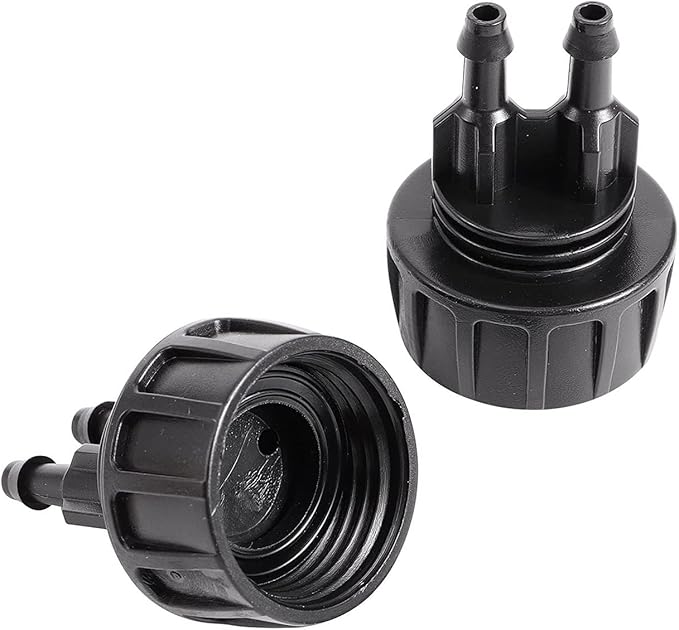 US Standard Faucet Adapter， 3/4'' to 1/4'' Hose Adapter Convert 3/4" Female GHT to 1/4" Irrigation Tubing,for Irrigation Fittings Misting Cooling Systems (2 -Way to 1/4" Pipe Connector)