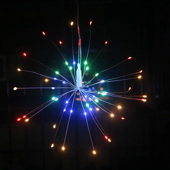 10 Pcs 600 LED Firework Copper Wire Lights, Fairy Twinkle String Lights 8 Modes Waterproof Starburst for Christmas, Birthday, Bedroom, Corridor, Patio, Wedding