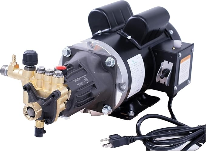 Canpump Electric Pressure Washer 1500 PSI, 1.9 GPM – Axial Power Washer Pump, 2 HP Motor 120 V – Includes Spray Gun, 30-Ft Hose, 5 Nozzles