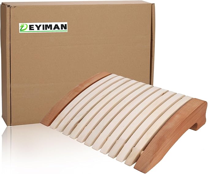 Sauna Headrest - Natural Wood Ergonomic Head Pillow for Home Sauna, Infrared Saunas Accessories, Neck Support Sauna Pillow