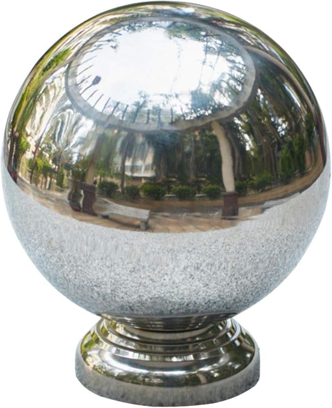 Gazing Ball Globe Stand for Outdoor Garden Gazing Globes,Metal Garden Sphere Stand,Silver Stainless Steel