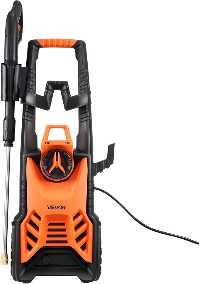 VEVOR Electric Pressure Washer, Max 4500 PSI and 3.2 GPM, High Power Pressure Cleaning Machine with 4 Quick Connect Nozzles and a Foam Cannon, Ideal for Cars/Fences/Driveways/Patios/Home Cleaning