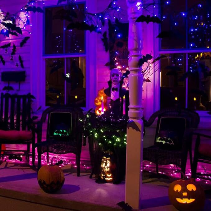 C7 String Lights,25FT Black Halloween Christmas String Lights for Outdoor Indoor Use,25 Clear C7 Black Bulbs String Light-Black Wire