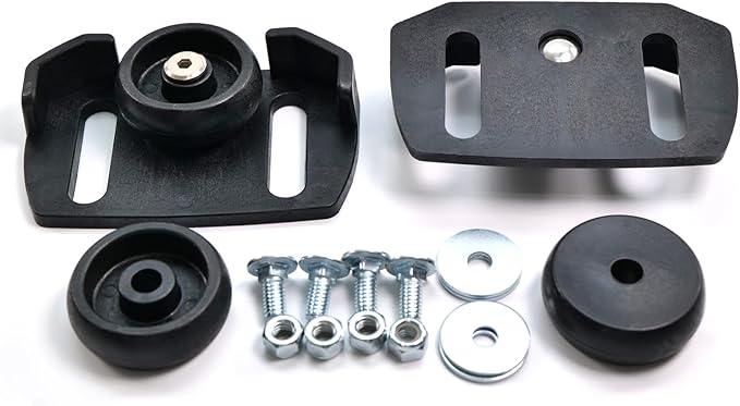 490-241-0038 Rolling Skid Shoes for Snow Blower Fit for 2-Stage and 3-Stage Snow Throwers Compatible with Craftsman, MTD, Cub Cadet, Troy-Bilt, Ariens, and More Includes Hardware Kit & Plastic Wheels