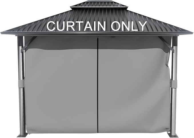 BPS 12' x 14' Gazebo Curtain Privacy 4-Panel Sidewall Outdoor Replacement Shade (Only Curtain)