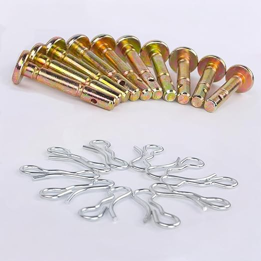 10 Sets 738-04124 Shear Pins and 714-04040 Cotter Pins for Snowblower Replacement Shear Pin Kits Compatible with MTD Craftsman Cub Cadet Troy Bilt Snowblowers.