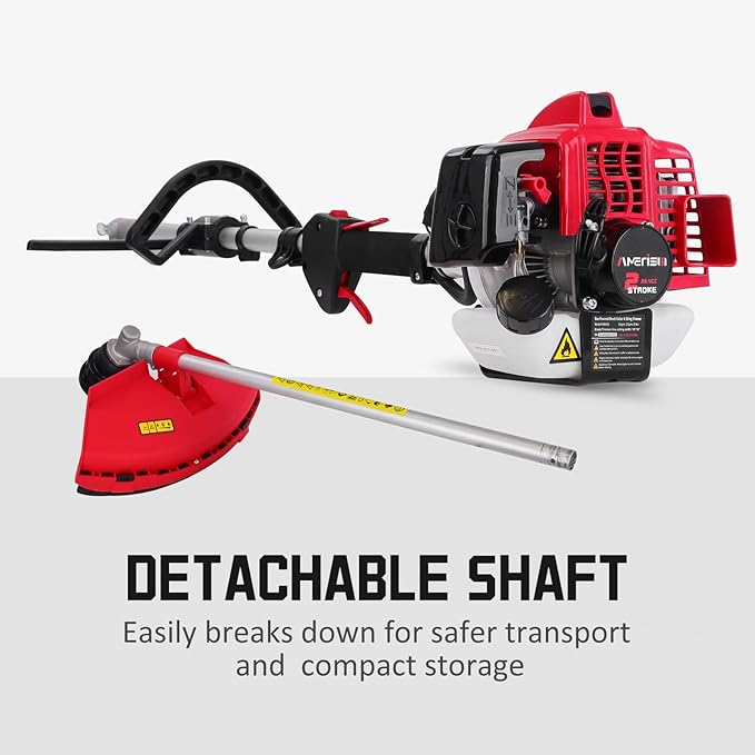 25.4cc Weed Wacker Gas, 3-in-1 String Trimmer/Edger 16-Inch, 10-Inch Brush Cutter for Garden Edging & Lawn Care（AM4532）