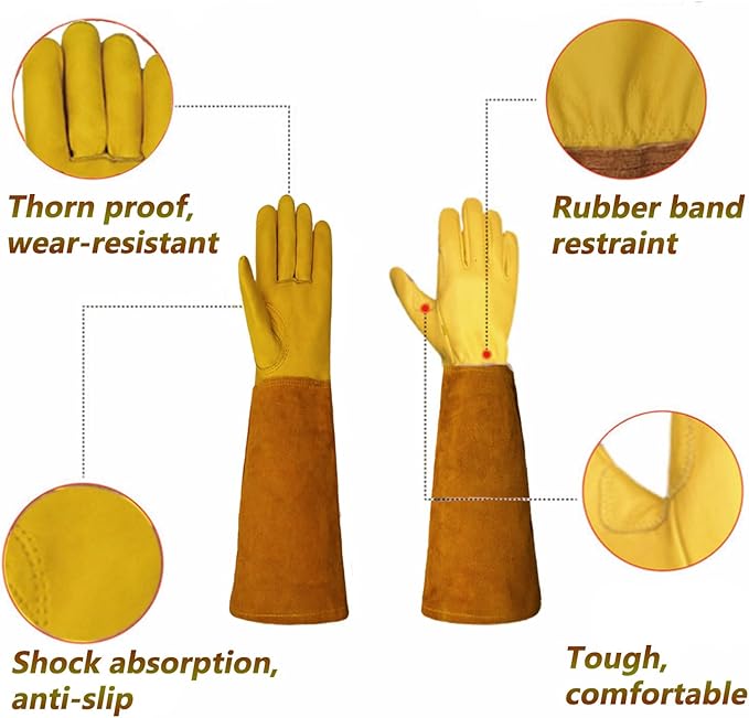 3-in-1 Gloves for Gardening, Farming & Cleaning, Stab-Proof, Anti-Slip, Wear-Resistant, Comfort, Breathable, Durable