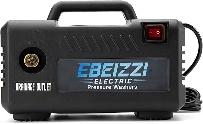 Pressure Washer with 4 Nozzles & Foam Cannon for Driveways, Cars, Fences,Patios, and Outdoor Cleaning (Black)