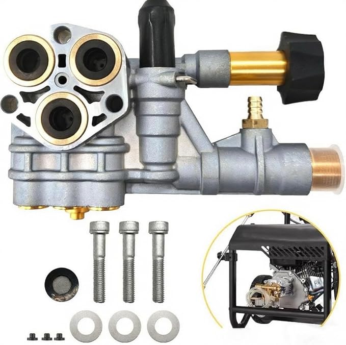 7108366 Pressure Washer Pump Manifold Replacement Kit for 510020 and 520006 Axial Cam Pressure Washer Pumps Compatible with Simpson Cleaning Manifold