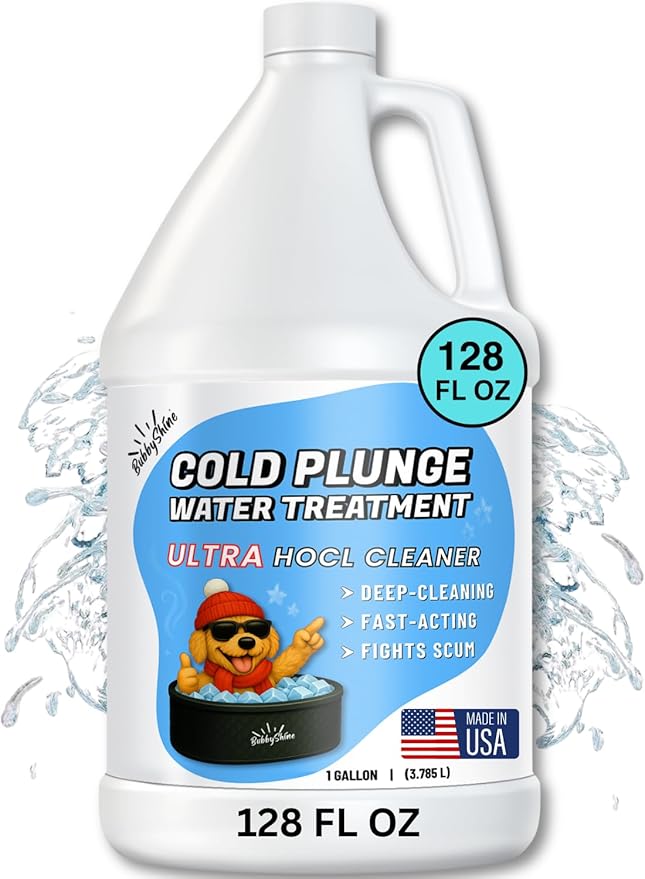 5in1 Weekly Cold Plunge Water Treatment - HOCl Cold Plunge Cleaner, Ice Bath Cleaner, Water Stabilizer For Cold Plunge Ice Pod, Clarifier Softener Chemicals, Ice Bath Accessories, 1 Gallon