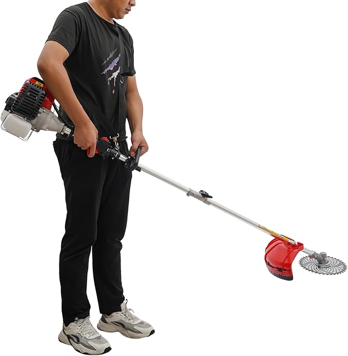 Gas Weed Eater 52cc 2-Stroke 7 in 1 String Trimmer/Edger, Multi-Functional Petrol Hedge Trimmer Chainsaw Brush Cutter Weed Wacker Weed Eater Gas Powered for Weed Grass and Bush Shipping from US