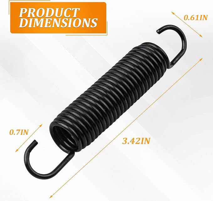 120-7027 Tension Spring, Fits for Toro Timemaster&Quest Lawn Mower Series 20199 20200 21199HD 21200 22200 22205 TE 22210 74670 74675 74680 74781 74784 74798, Replacing Commercial ECS180CKA30000
