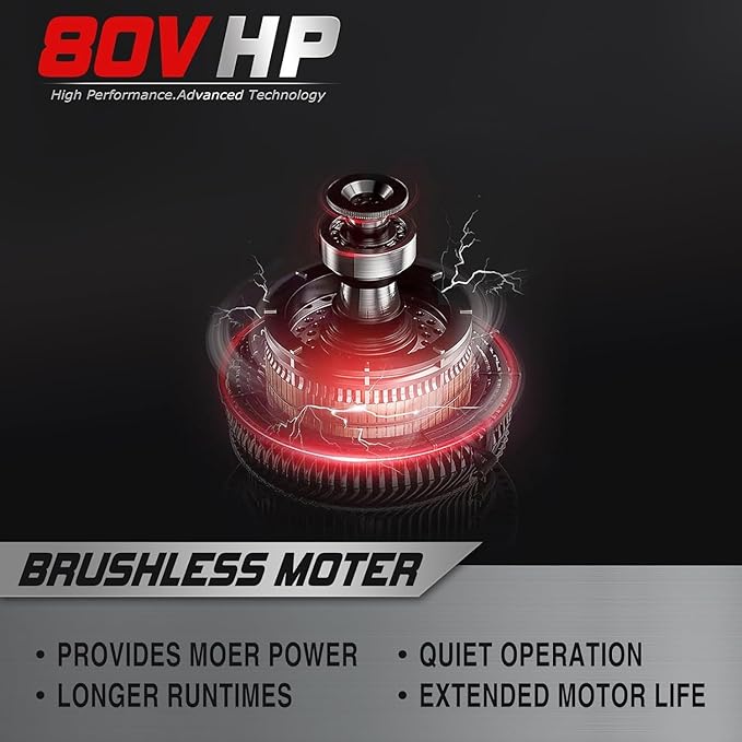 Powersmart 80V 21IN Brushless Cordless Lawn Mower Battery Lawn Mower with 6.0Ah Battery and Charger
