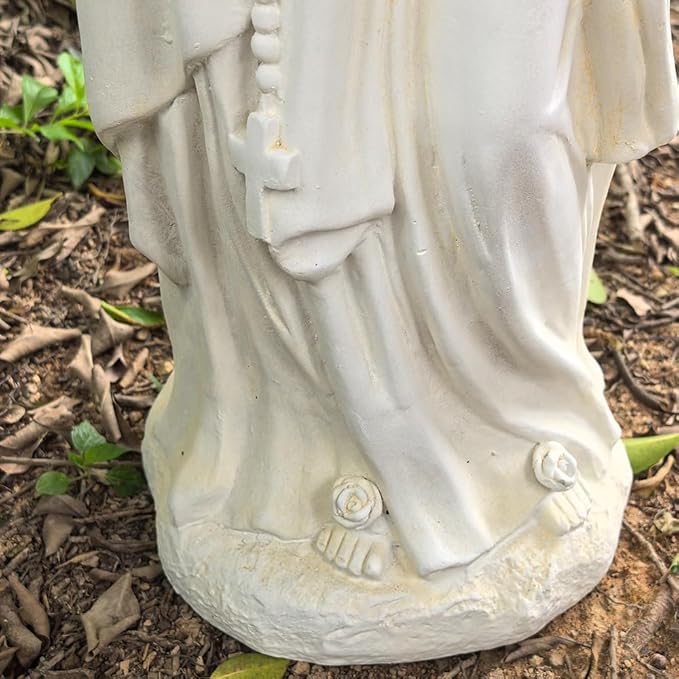 Virgin Mary Outdoor Statue - Religious Garden Statue, Blessed Mother, Virgen De Guadalupe, Large Outdoor Garden, Ivory