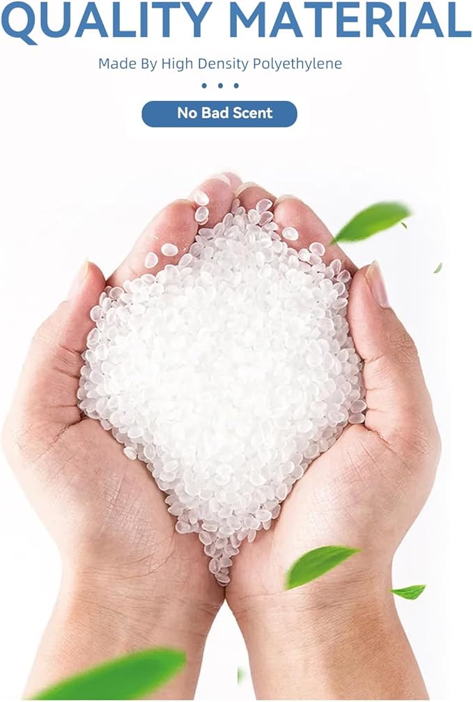 2.6 Gallon Trash Bag with Handles, Unscented Clear Garbage Bags, 0.9Mil Thickness, 3g/pcs, Size 40x50cm, Pack of 36