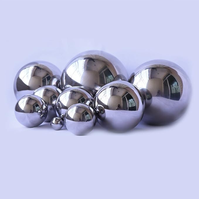 Durable Stainless Steel Gazing Balls Hollow Mirror Globe Floating Reflective Ball Polished Shiny Sphere for Home Garden Pond Outdoor Swimming Pool Decoration (12 Inch)