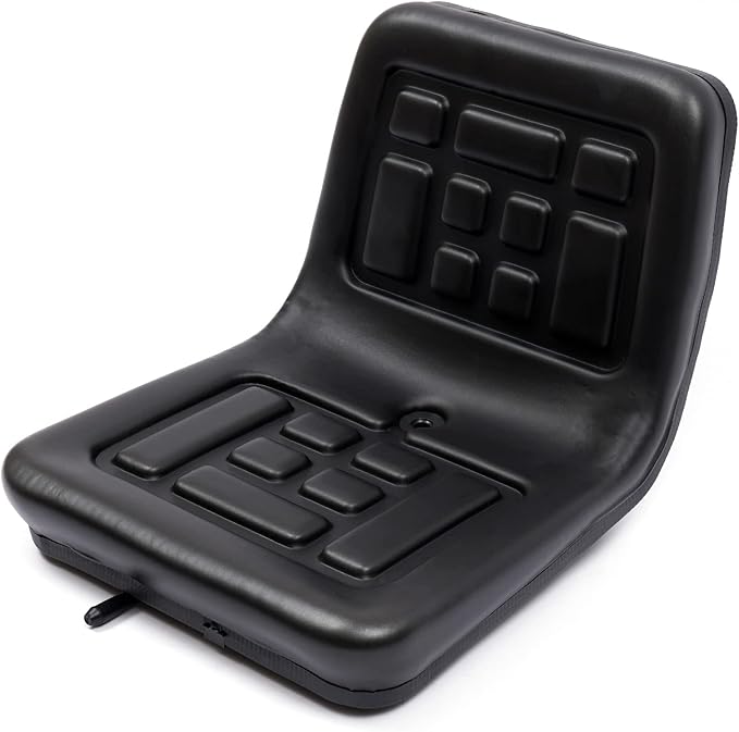 Waterproof Tractor Seat with Drainage Holes and Adjustable Design - Universal Replacement Seat for Riding Lawn Mower, Forklift, Go Kart (14.17x13.78x11.81 in)