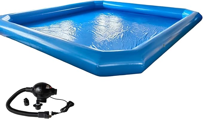 23x23x1.8ft Commercial Large Inflatable Pool Blow Up Swim Pools Swimming Lounge Pools with One Blower for Commercial Outdoor Summer