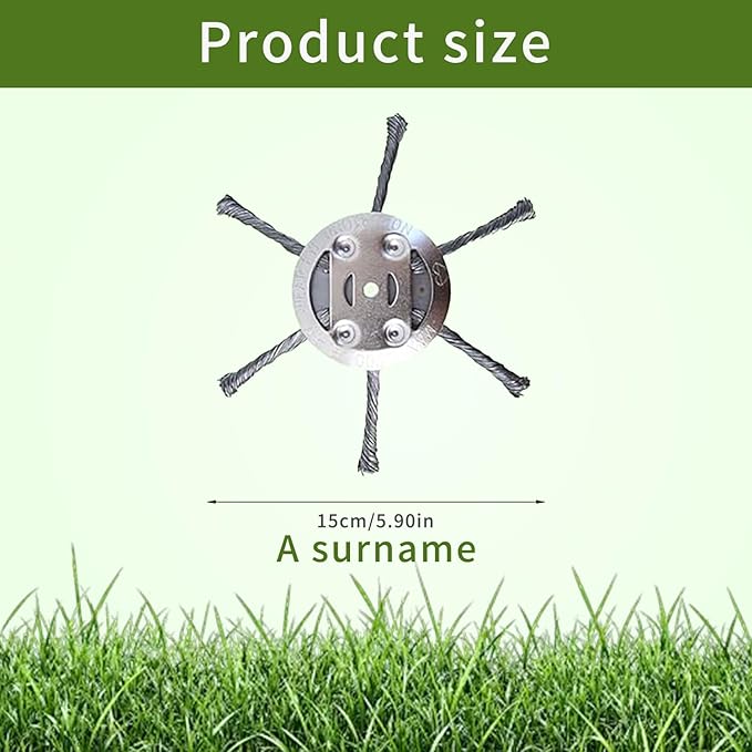 QNHMPW 2PCS Steel Wire Grass Trimmer Head，6 Inch Universal Steel Wire Weed Trimmer Head，for Electric & Cordless String Trimmers，Applicable to Most Lawn Mower