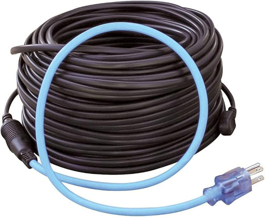 Clear Power Roof & Gutter Deicing Kit - 160ft | 800W With 2ft Power Cord 18/3 SJTW & Power Indicator Light (CPRH006)