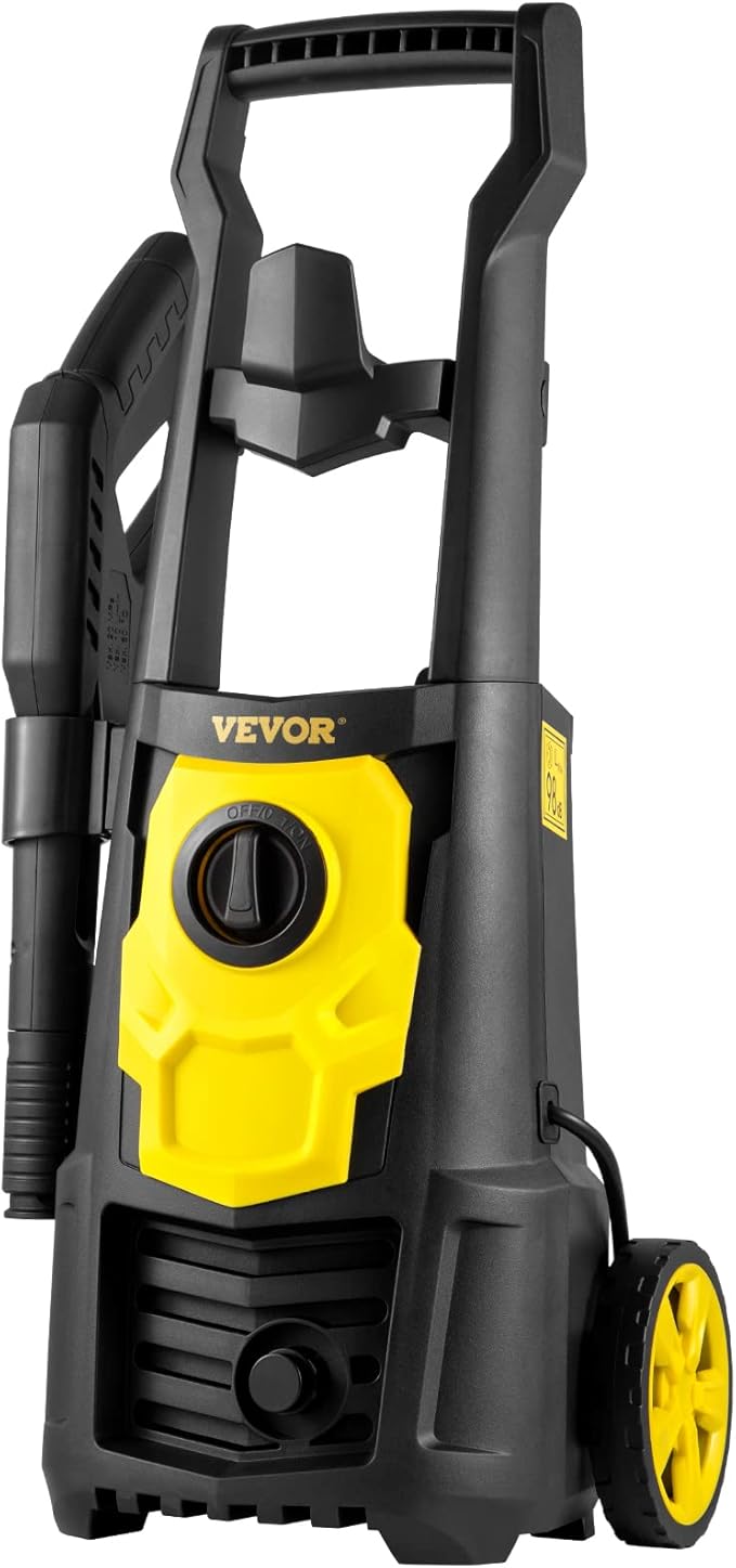 VEVOR Electric Pressure Washer, 2000 PSI, Max. 1.76 GPM Power Washer w/ 30 ft Hose, 5 Quick Connect Nozzles, Foam Cannon, Portable to Clean Patios, Cars, Fences, Driveways, ETL Listed