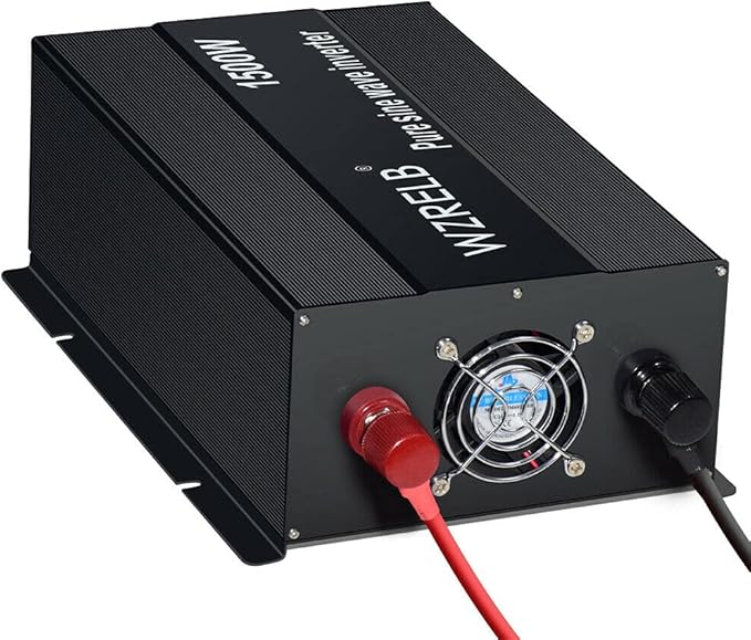 WZRELB 1500W Pure Sine Wave Inverter 36VDC to 120VAC Solar Power Converter Truck RV Home LCD Display
