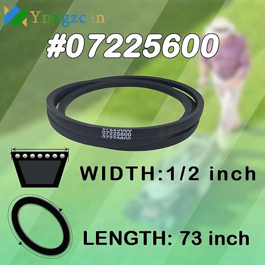7225600 1/2" x 73" for Gravely Ariens Lawn Mower Snow Blower Belt Heavy-Duty Replacement Fits Pro-Turn Z, Ikon-X, ZTX Series White Outdoor SB Snow Throwers Apex 48" 52" 60" Zenith 52" 60"