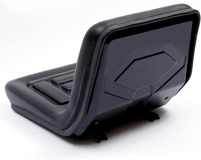 Waterproof Tractor Seat with Drainage Holes and Adjustable Design - Universal Replacement Seat for Riding Lawn Mower, Forklift, Go Kart (14.17x13.78x11.81 in)