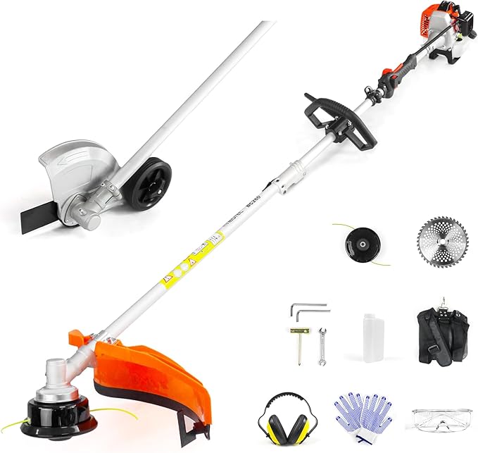 NEO-TEC 26cc 3 in 1 Weed Eater/Wacker Gas Powered 17" Gas String Trimmer Edger Brush Cutter Light Weight 2-Cycle Gas Trimmer Yard Care Tools Rubber Handle & Shoulder Strap Included