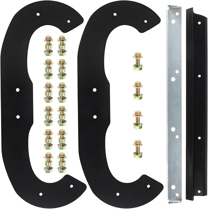 1687806 Snow Blower Auger Paddles Kit with 1752660AYP Scraper Replaces Snapper 1687489 1687489YP 1687628YP 1739727 1752606 1752606YP for Murray SS822E 7522ES 1022E 22" Single Stage Snowblower