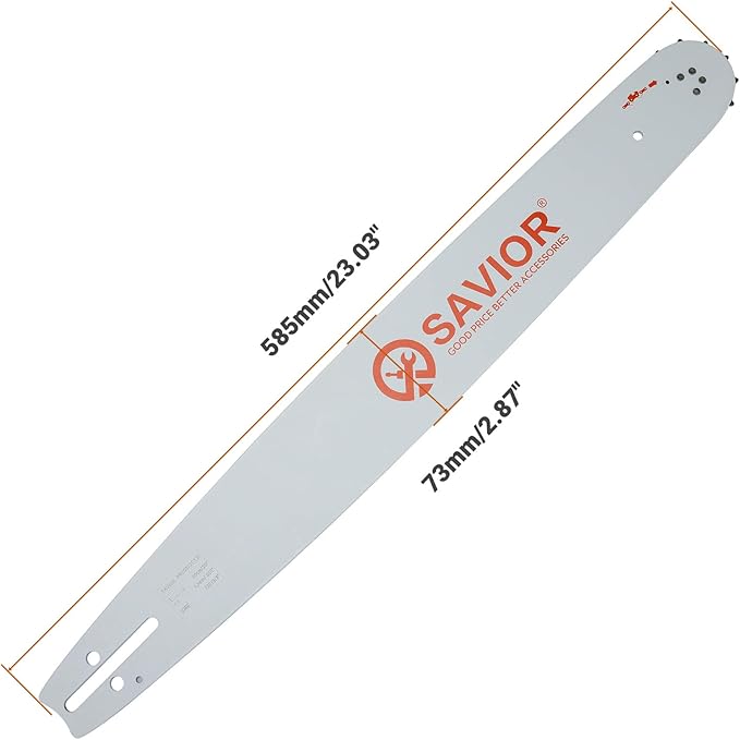 Savior 20 Inch Chainsaw Bar and Chain Combo, 3/8" Pitch .050" Gauge 72 Drive Links for 455 Rancher 460 Rancher Poulan PP5020AV PR5020, Replace for 200SFHK095, 584818, 584271
