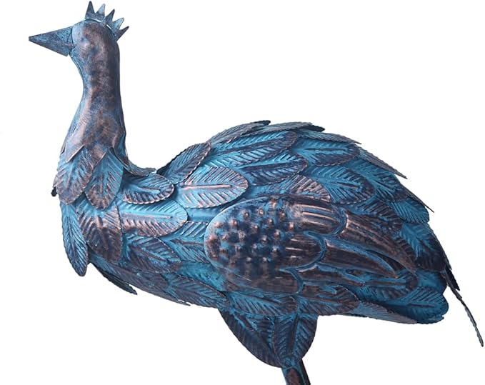 Ostrich Statue Metal Retro Style Ostrich Sculpture Garden Decoration Metal Yard Art for Patio Lawn Backyard Outdoor Indoor Decoration